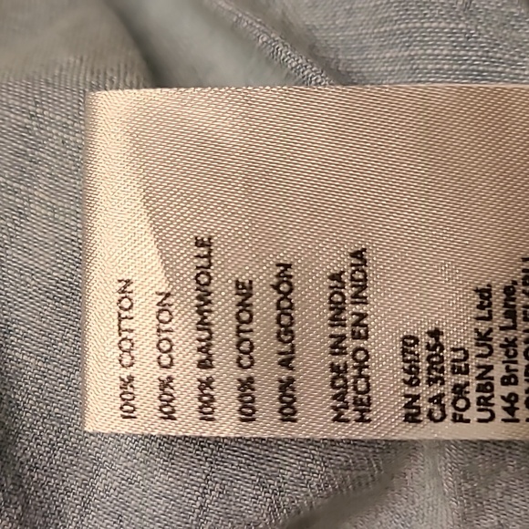 Free People Studded Chambray Tunic Tank Top With Pockets Boho Open Back - Picture 10 of 13